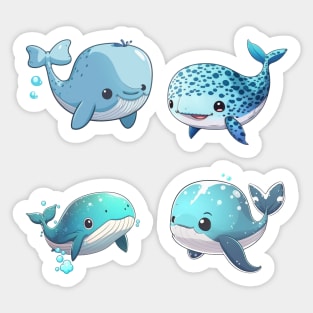 Cute whales - Stickers pack Sticker